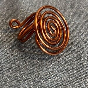 Copper Spiral Ring Sz 8